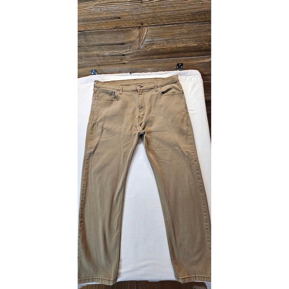 Levis 502 Regular Taper Jeans Mens 40x32 Tan Khaki 29507-0332